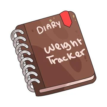 Diary weight tracker illustration Stock Illustration