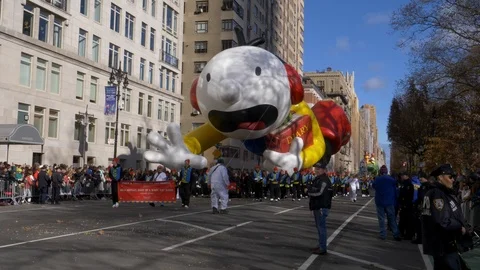 Diary of a Wimpy Kid Balloon floating in Macy's Thanksgiving Day Parade Stock Footage 120712556