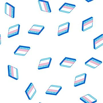 Diary for writing isometric icon seamless pattern Illustrazione stock