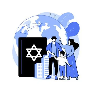 Diaspora abstract concept vector illustration. Stock Illustration