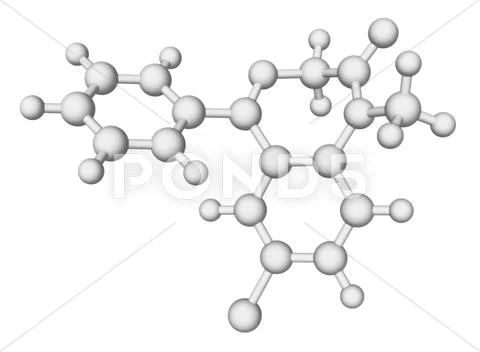 Diazepam tranquilliser drug molecule Stock Illustration