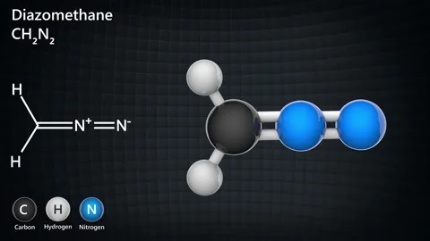 Diazomethane. CH2N2. Seamless loop. Stock Footage 154734676