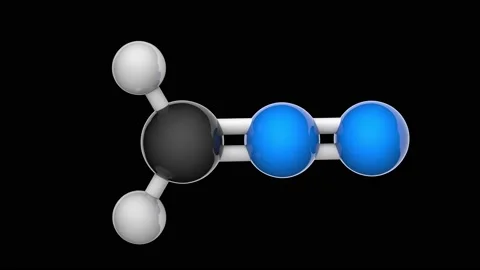 Diazomethane. CH2N2. Seamless loop. RGB + Alpha (Transparent) channel Video stock 154734680