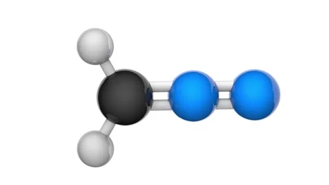 Diazomethane. CH2N2. Seamless loop. White background Video stock 154734687
