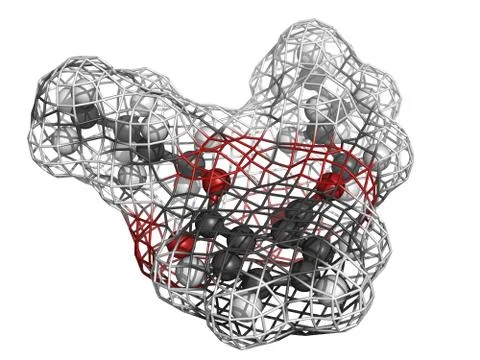Dibutyl phthalate (dbp) plasticizer molecule, chemical structure. Stock Illustration
