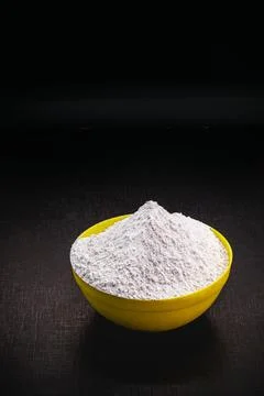 Dicalcium phosphate, known as dibasic calcium phosphate, treatment of calcium Stock Photos
