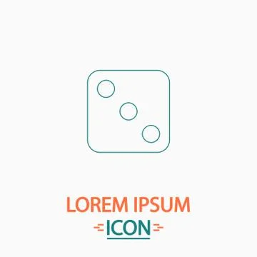 Dice 3 computer symbol Stock Illustration