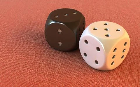 Dice 3d rendering Stock Illustration