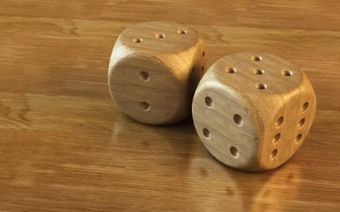 Dice 3d rendering Stock Illustration