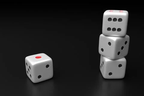 Dice. 3d rendering. Stock Illustration