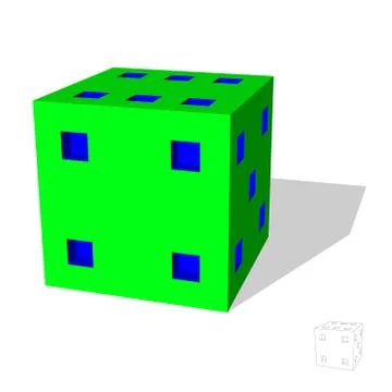 Dice. 3d Vector colorful illustration. Stock Illustration