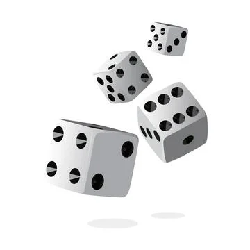 Dice 3D vector illustration Stock Illustration