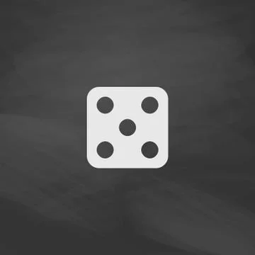 Dice 5 computer symbol Stock Illustration