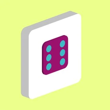 Dice 6 Simple vector icon. Illustration symbol design template for web mobile Stock Illustration