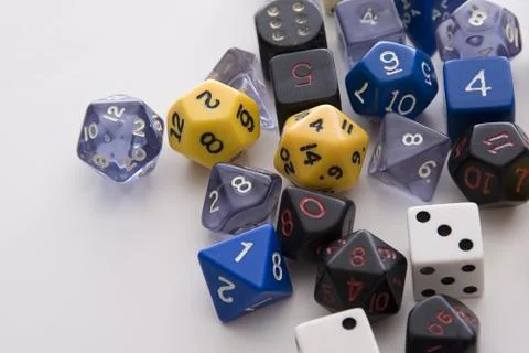 Dice of all form Stockfoto's