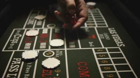 Dice and Chips on Craps Game 動画素材 49405267