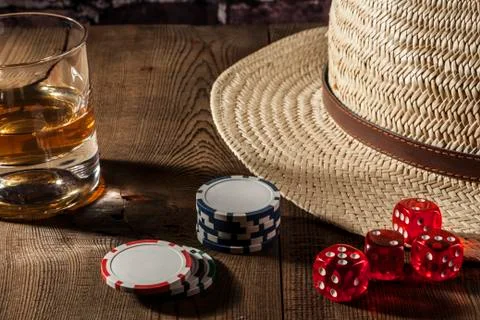 Dice and Chips Stock Photos