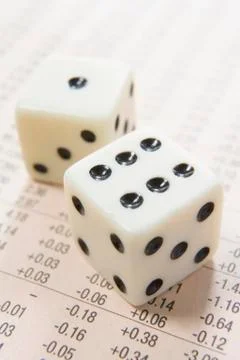 Dice and numbers Stock Photos