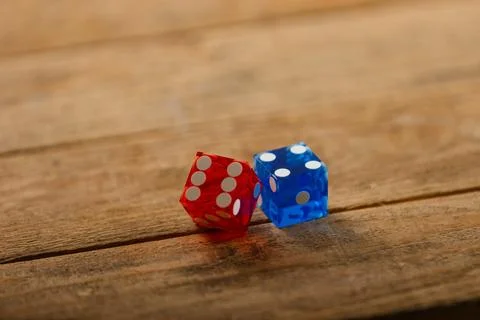 Dice are an important part of the tricks of magic artists, illusionists Stock Photos