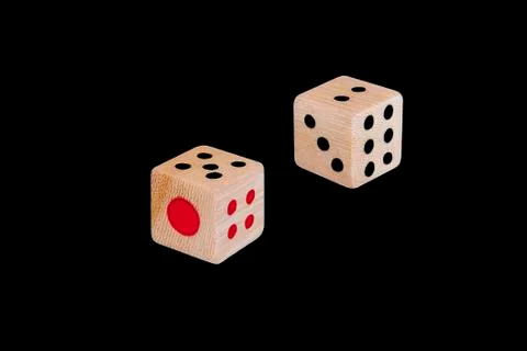 Dice on black background Stock Photos