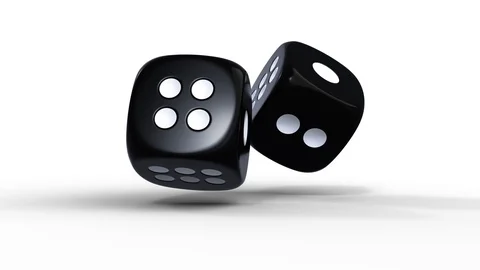 Dice Black loop v02 Stock Footage 126494585