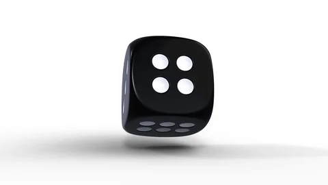 Dice Black loop v03 Stock Footage 126494582