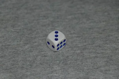 Dice with blue dot numbers Stock Photos