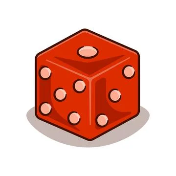Dice - cartoon vector illustration Stock Illustration