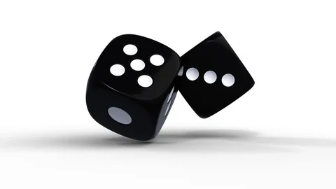 Dice. Casino icon. Animation. Loop. rotation around axis. 3D render Stock Footage 126494580