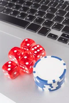Dice With Chips Stock Photos