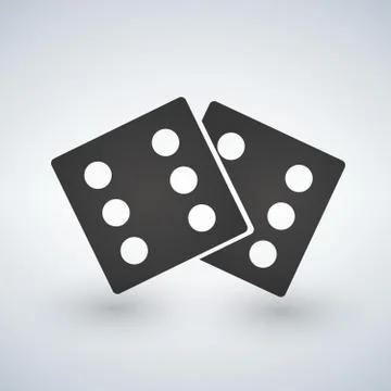 Dice circle icon Stock Illustration