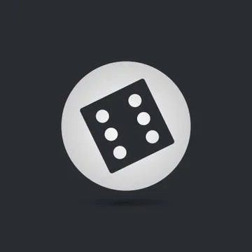 Dice circle icon Stock Illustration