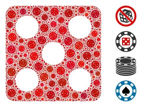 Dice Collage of CoronaVirus Items Illustrazione stock