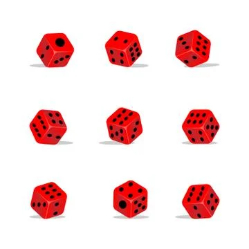 Dice collection Stock Illustration