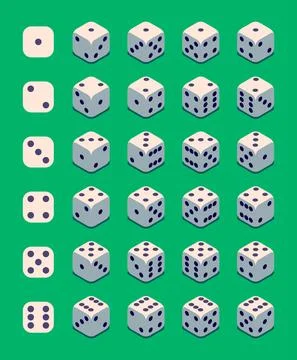Dice combiantions. Stock Illustration