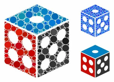 Dice Composition Icon of Circle Dots Illustrazione stock