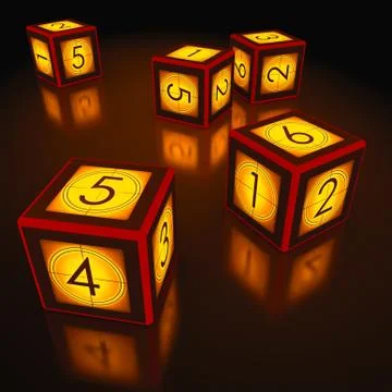 Dice Countdown Stock-Illustration