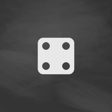 Dice Cube computer symbol Stock Illustration