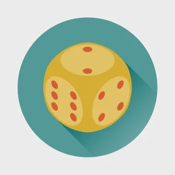 Dice Cube icon. Stock Illustration