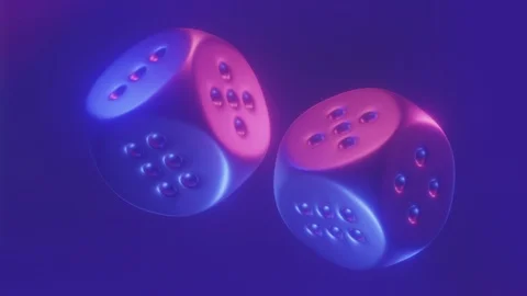 Dice cubes game gambling abstract loop Stock Footage 102575983