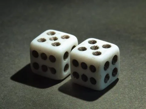 Dice. Cubes with numbers for the game. Combination. Foto stock