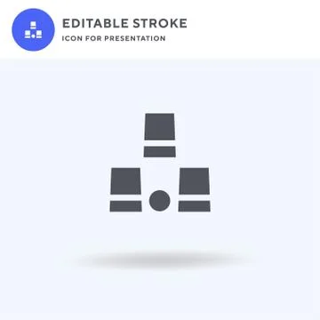 Dice Cup icon vector, filled flat sign, solid pictogram isolated on white, lo Stock Illustration