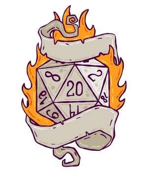 Dice d20 for Dnd Stock Illustration
