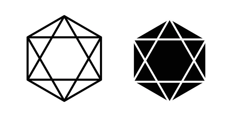 Dice d20 icon vector editable eps10 Stock Illustration