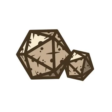 Dice d20 for playing Dnd. Stock Illustration