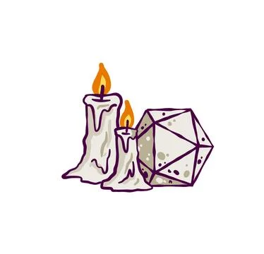 Dice d20 for playing Dnd Stock Illustration