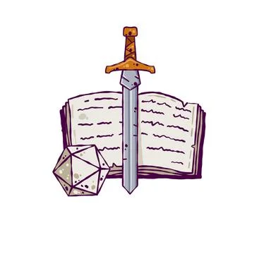Dice d20 for playing Dnd Stock Illustration