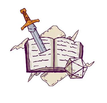 Dice d20 for playing Dnd Stock Illustration