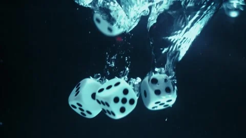 Dice Drop Dramatically in Background Stock Footage 300888178