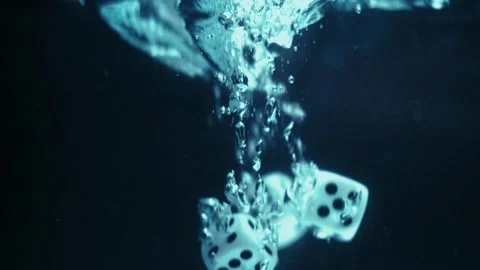 Dice Drop in Slow Motion Stock Footage 300892638